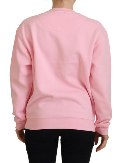 Philippe Model Women's Pink Printed Long Sleeves Pullover Sweater