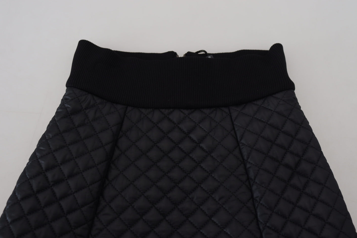 Black Quilted High Waist Hot Pants Shorts - Designed by Dolce & Gabbana Available to Buy at a Discounted Price on Moon Behind The Hill Online Designer Discount Store