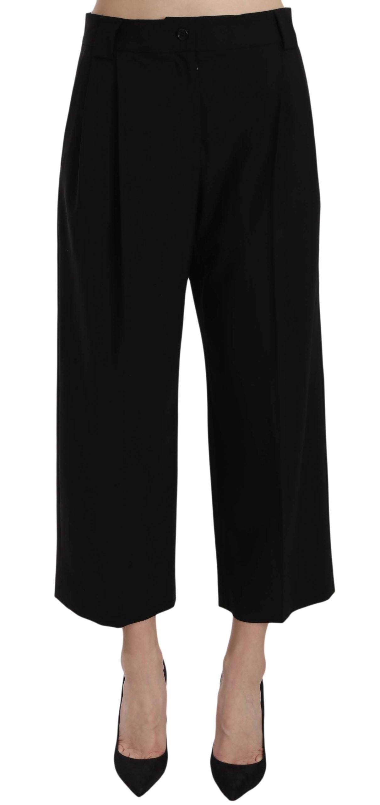 Black Print Trousers Pants - Designed by Dolce & Gabbana Available to Buy at a Discounted Price on Moon Behind The Hill Online Designer Discount Store