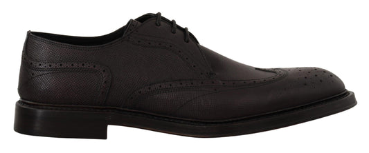 Purple Wingtip Leather Derby Shoes designed by Dolce & Gabbana available from Moon Behind The Hill 's Shoes > Mens range
