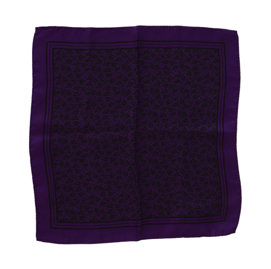 Dolce & Gabbana Purple Patterned Square Handkerchief Scarf - Designed by Dolce & Gabbana Available to Buy at a Discounted Price on Moon Behind The Hill Online Designer Discount Store