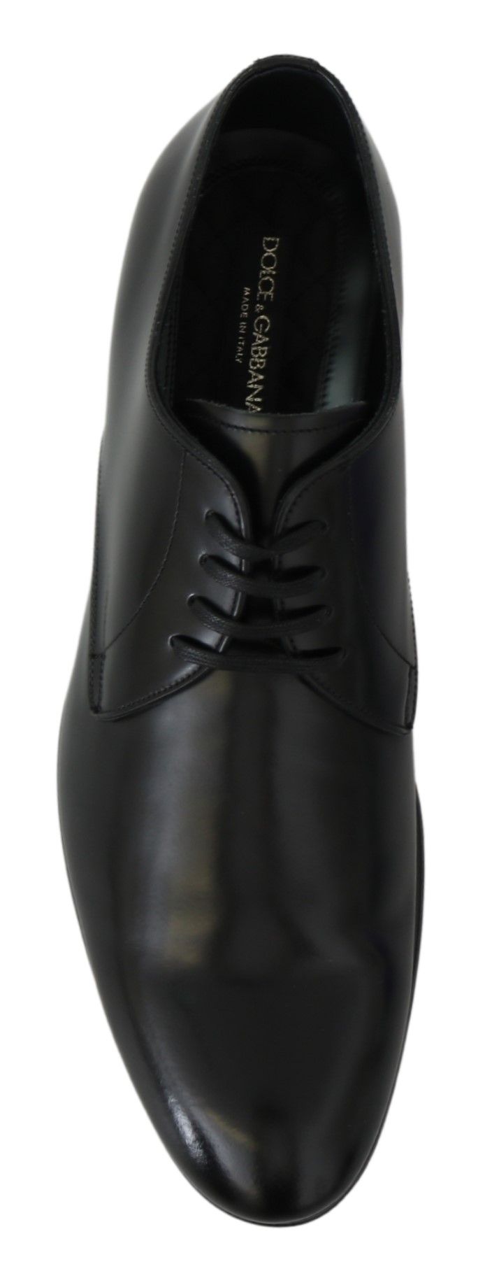 Derby Napoli Black Leather Dress Formal Shoes - Designed by Dolce & Gabbana Available to Buy at a Discounted Price on Moon Behind The Hill Online Designer Discount Store