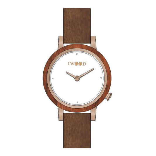 Iwood Sandalwood Ladies Watch IW18443002 - Designed by Iwood Available to Buy at a Discounted Price on Moon Behind The Hill Online Designer Discount Store