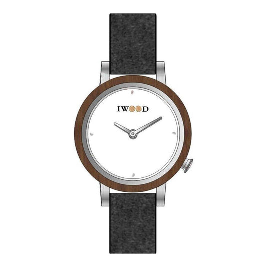 Iwood Walnut Wood Ladies Watch IW18443003 - Designed by Iwood Available to Buy at a Discounted Price on Moon Behind The Hill Online Designer Discount Store