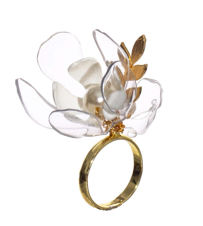 Elegant Jasmine Flowers Fairy Ring - Designed by Upcycle with Jing Available to Buy at a Discounted Price on Moon Behind The Hill Online Designer Discount Store