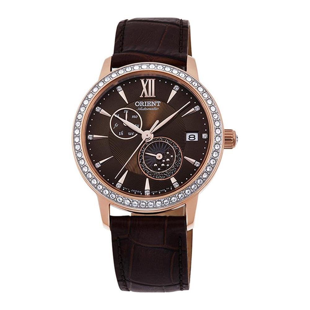 Orient Sun and Moon Automatic RA-AK0005Y10B Ladies Watch designed by Orient available from Moon Behind The Hill's Women's Jewellery & Watches range
