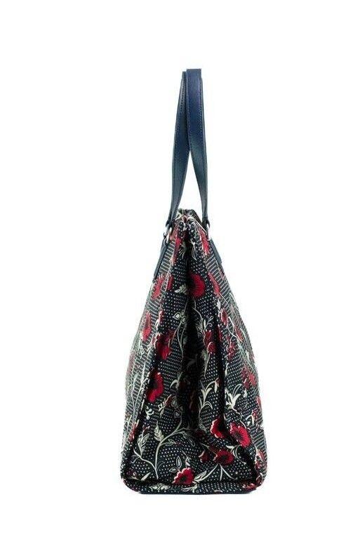 Tory Burch Medium Retro Batik Print Shoulder Tote Bag (Navy Red) designed by Tory Burch available from Moon Behind The Hill 's Handbags, Wallets & Cases > Handbags > Womens range