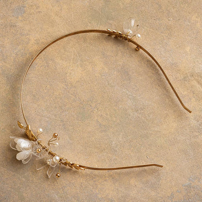 Upcycled Jasmine Flower Fairy Hairband designed by Upcycle with Jing available from Moon Behind The Hill 's Clothing Accessories > Hair Accessories > Headbands > Womens range