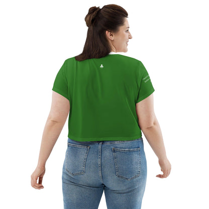 Women's Luimneaċ 1940 Retro Mick Mackey Limerick Supporter Crop Tee designed by Moon Behind The Hill available from Moon Behind The Hill 's Clothing > Shirts & Tops > Womens range