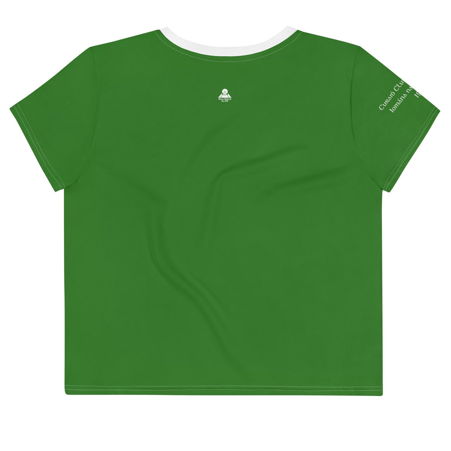 Women's Luimneaċ 1940 Retro Mick Mackey Limerick Supporter Crop Tee designed by Moon Behind The Hill available from Moon Behind The Hill 's Clothing > Shirts & Tops > Womens range