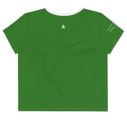 Women's Luimneaċ 1940 Retro Mick Mackey Limerick Supporter Crop Tee designed by Moon Behind The Hill available from Moon Behind The Hill 's Clothing > Shirts & Tops > Womens range