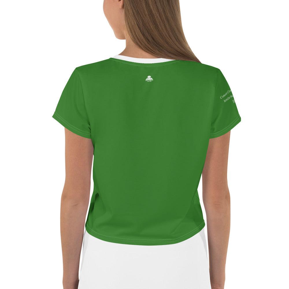 Women's Luimneaċ 1940 Retro Mick Mackey Limerick Supporter Crop Tee designed by Moon Behind The Hill available from Moon Behind The Hill 's Clothing > Shirts & Tops > Womens range