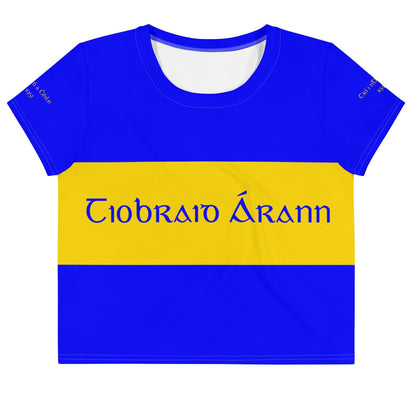 Women's Tipperary 3 in Row 1951 Retro Supporters Crop Tee designed by Moon Behind The Hill available from Moon Behind The Hill's Custom Made Apparel range