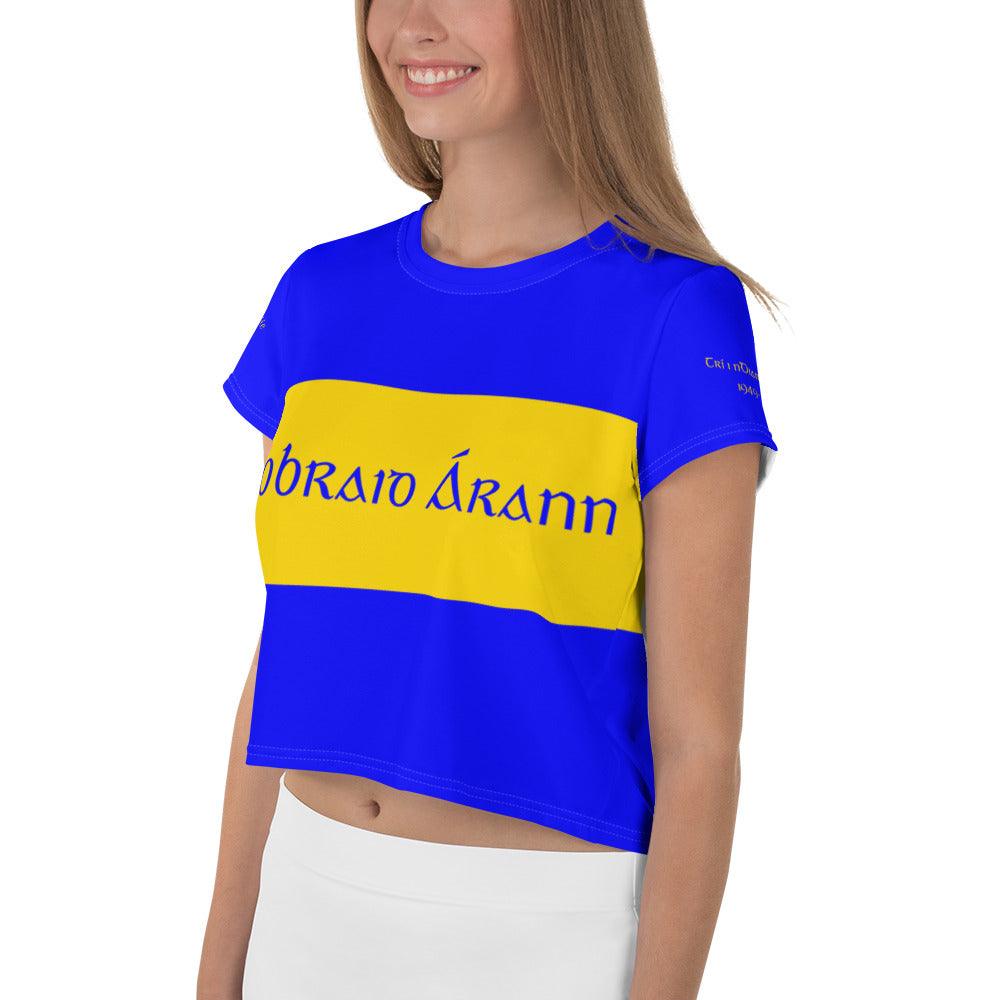Women's Tipperary 3 in Row 1951 Retro Supporters Crop Tee designed by Moon Behind The Hill available from Moon Behind The Hill's Custom Made Apparel range