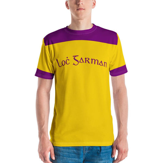 Men's Loċ Garman Retro 1915-18 Wexford GAA Supporters T-shirt designed by Moon Behind The Hill available from Moon Behind The Hill's Custom Made Apparel range