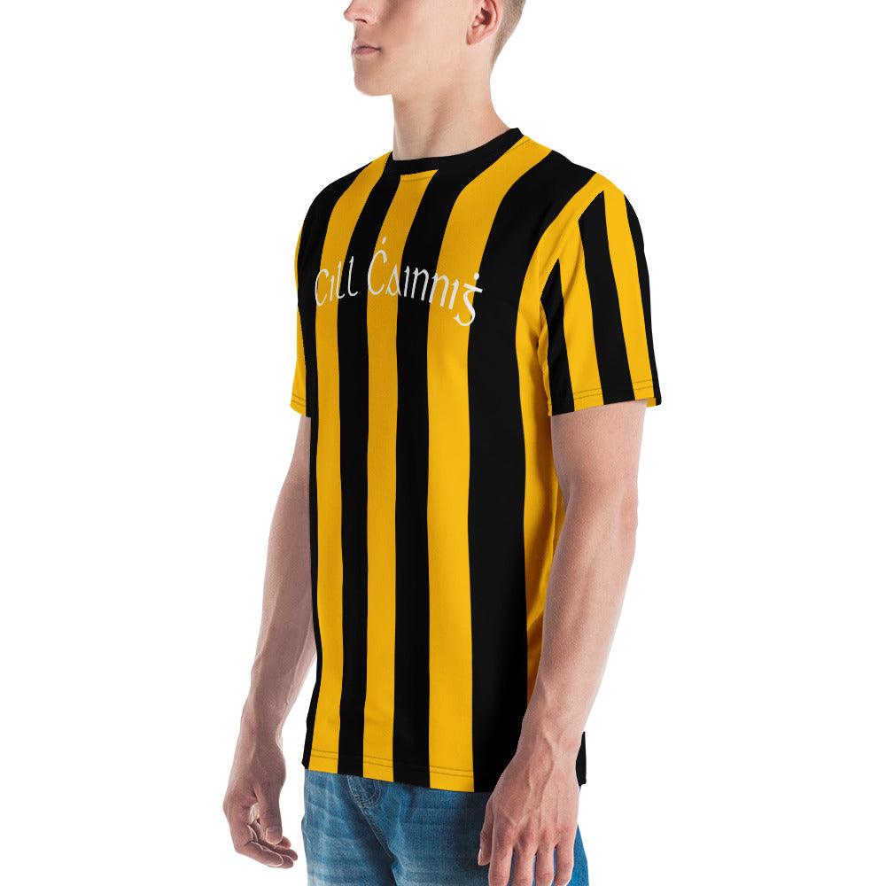 Men's Cill Ċainniġ 1930s Retro Kilkenny GAA Supporters T-shirt designed by Moon Behind The Hill available from Moon Behind The Hill's Custom Made Apparel range