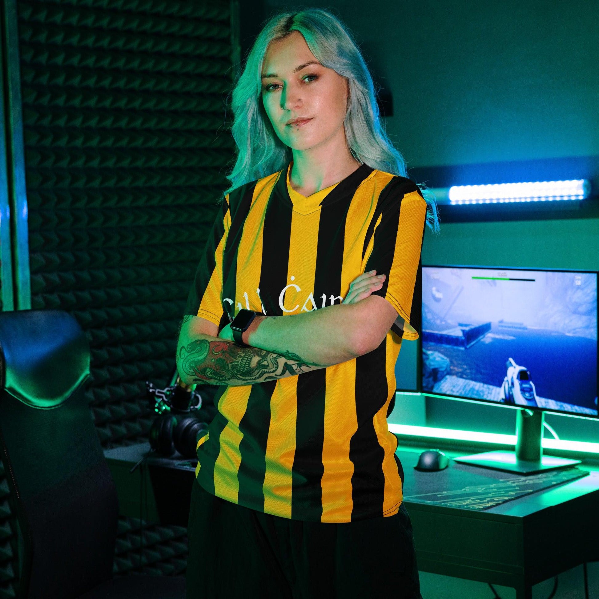 Kilkenny Recycled Polyester Unisex Sports Jersey - Designed by Moon Behind The Hill Available to Buy at a Discounted Price on Moon Behind The Hill Online Designer Discount Store