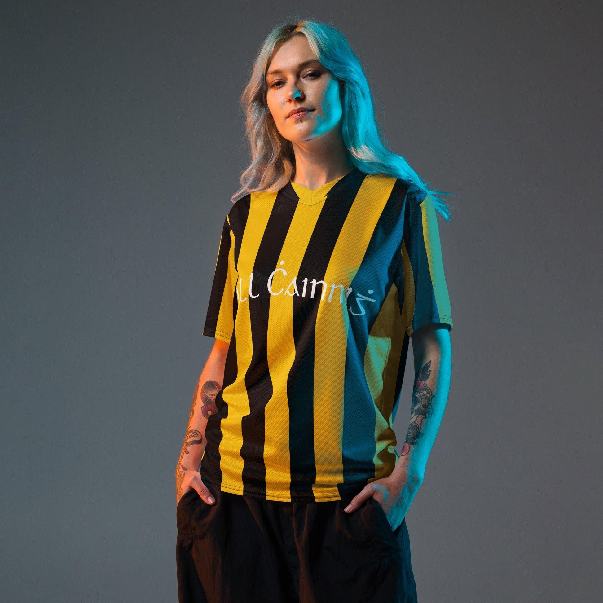 Kilkenny Recycled Polyester Unisex Sports Jersey - Designed by Moon Behind The Hill Available to Buy at a Discounted Price on Moon Behind The Hill Online Designer Discount Store