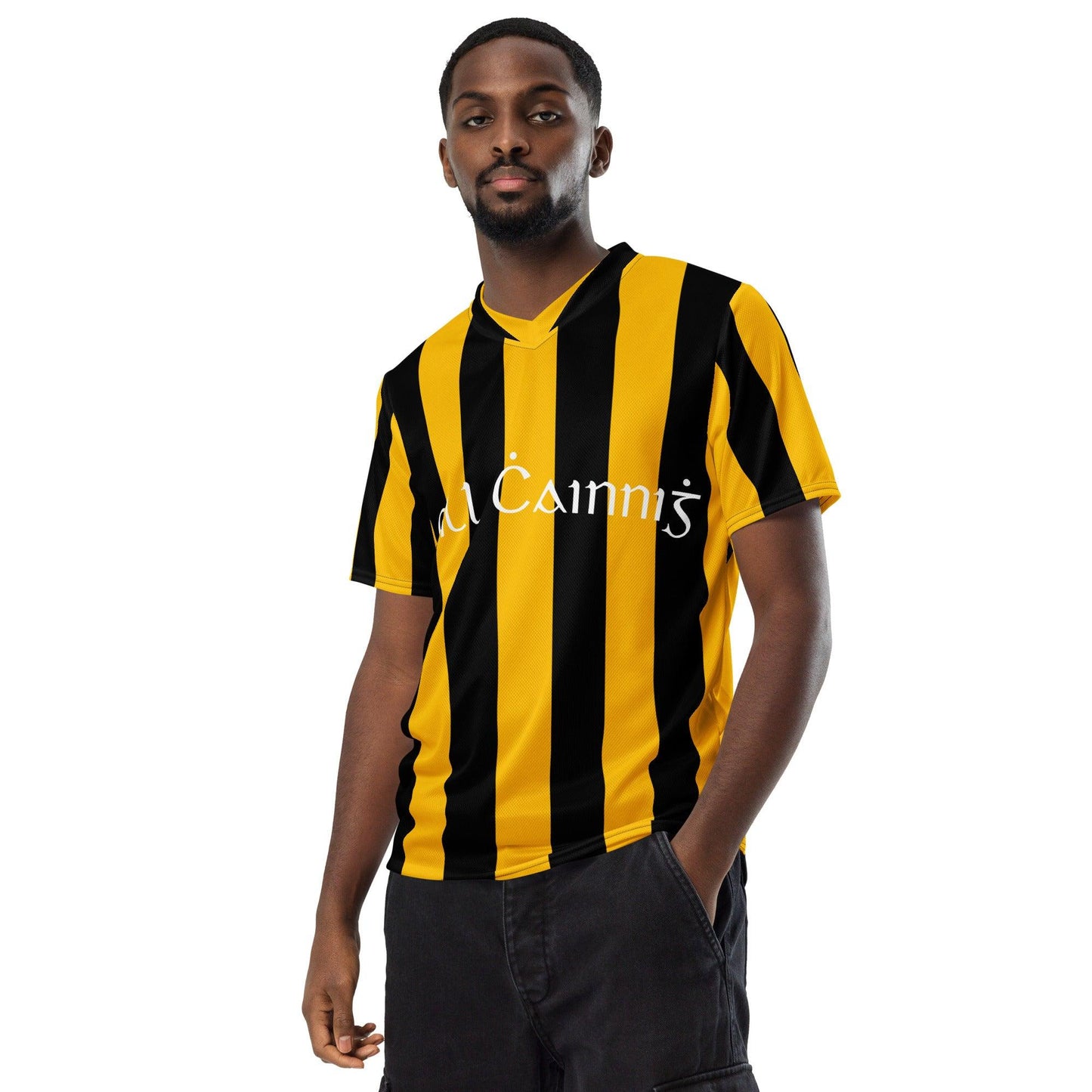 Kilkenny Recycled Polyester Unisex Sports Jersey - Designed by Moon Behind The Hill Available to Buy at a Discounted Price on Moon Behind The Hill Online Designer Discount Store