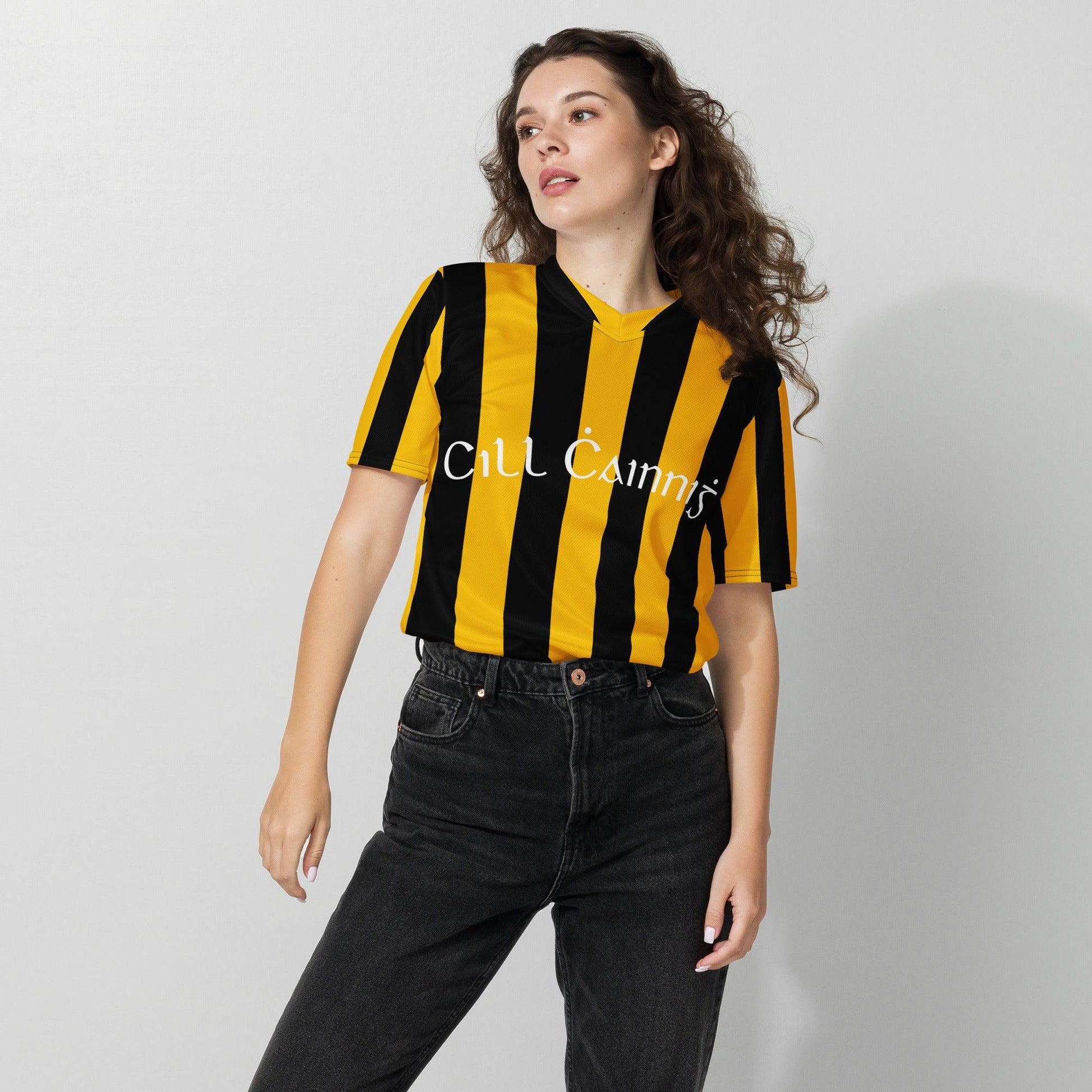 Kilkenny Recycled Polyester Unisex Sports Jersey - Designed by Moon Behind The Hill Available to Buy at a Discounted Price on Moon Behind The Hill Online Designer Discount Store