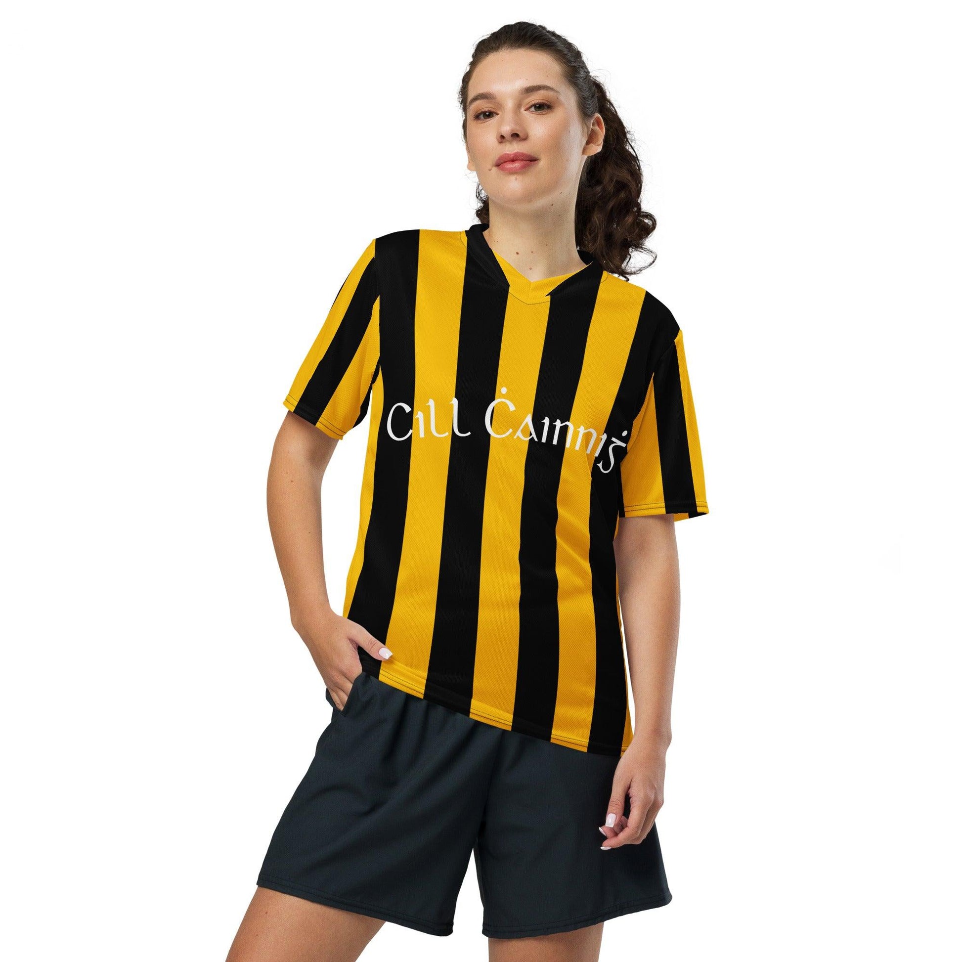 Kilkenny Recycled Polyester Unisex Sports Jersey - Designed by Moon Behind The Hill Available to Buy at a Discounted Price on Moon Behind The Hill Online Designer Discount Store