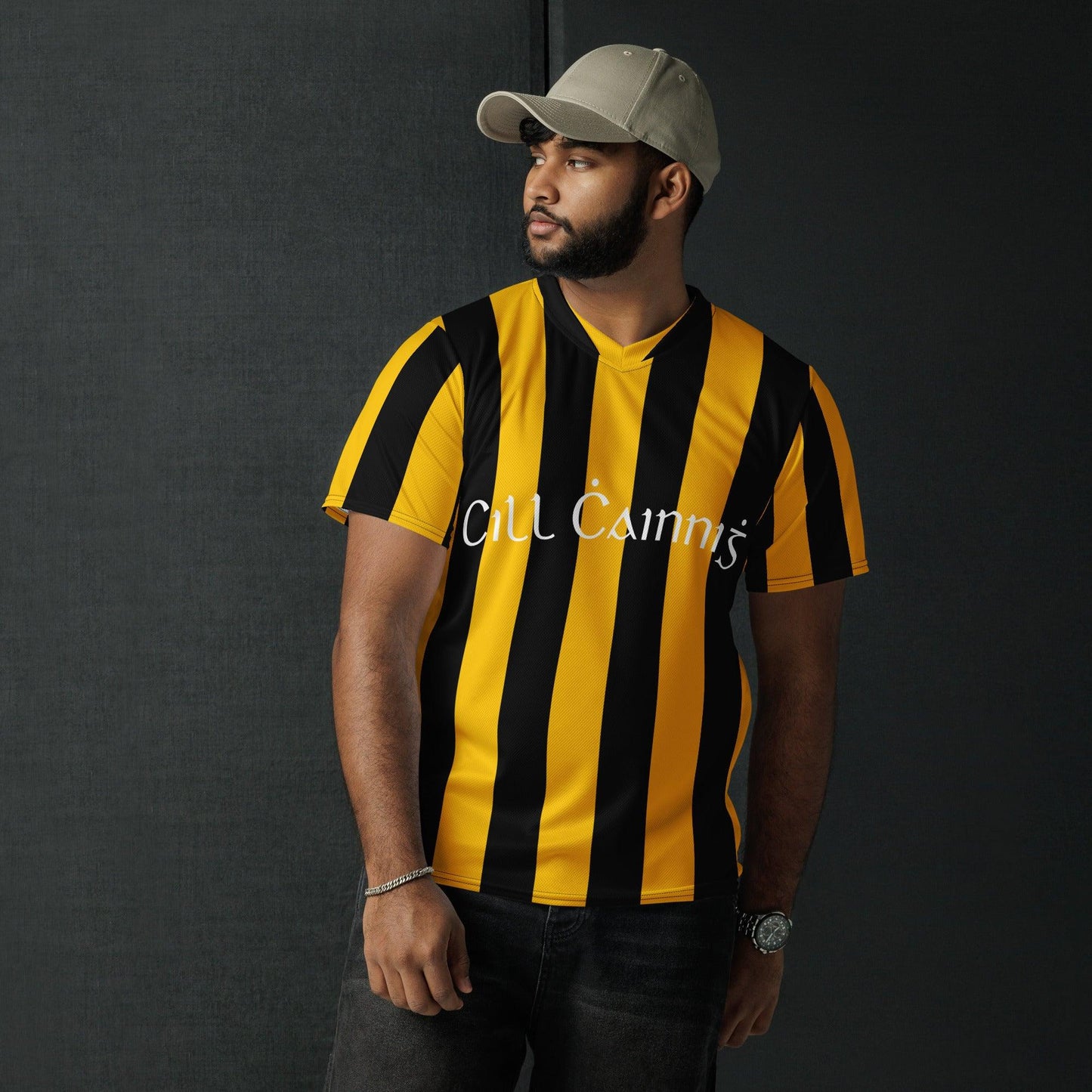 Kilkenny Recycled Polyester Unisex Sports Jersey - Designed by Moon Behind The Hill Available to Buy at a Discounted Price on Moon Behind The Hill Online Designer Discount Store