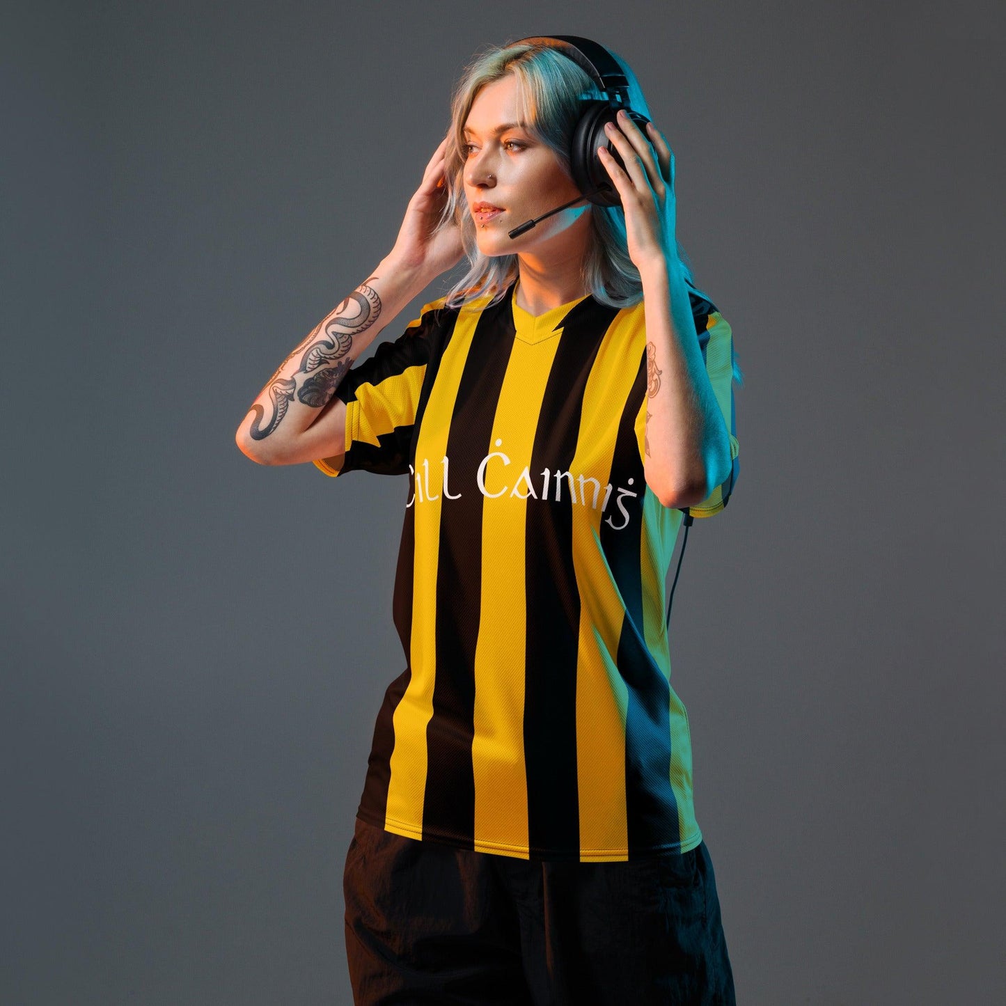 Kilkenny Recycled Polyester Unisex Sports Jersey - Designed by Moon Behind The Hill Available to Buy at a Discounted Price on Moon Behind The Hill Online Designer Discount Store