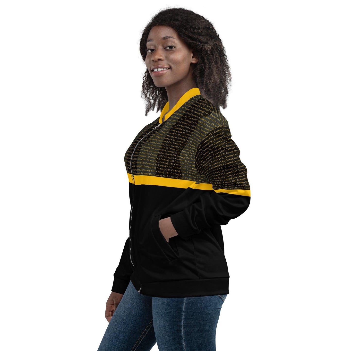 Cill Ċainniġ Kilkenny Supporters Unisex Bomber Jacket - Designed by Moon Behind The Hill Available to Buy at a Discounted Price on Moon Behind The Hill Online Designer Discount Store