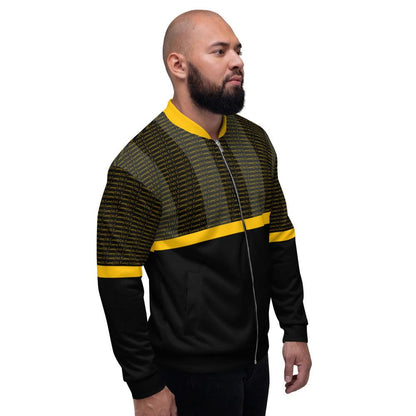 Cill Ċainniġ Kilkenny Supporters Unisex Bomber Jacket - Designed by Moon Behind The Hill Available to Buy at a Discounted Price on Moon Behind The Hill Online Designer Discount Store