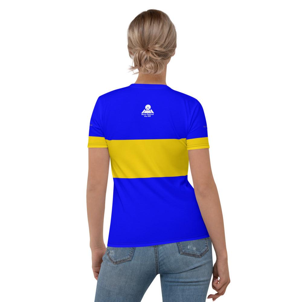 Women's Tipperary 3 in a Row Retro 1951 Supporters T-shirt designed by Moon Behind The Hill available from Moon Behind The Hill's Women's Clothing range