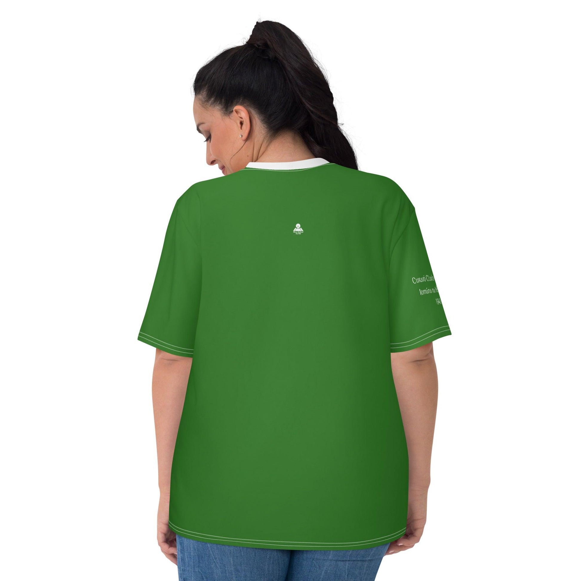Women's Luimneaċ 1940 Retro Mick Mackey Limerick Supporter T-shirt designed by Moon Behind The Hill available from Moon Behind The Hill 's Clothing > Shirts & Tops > Womens range