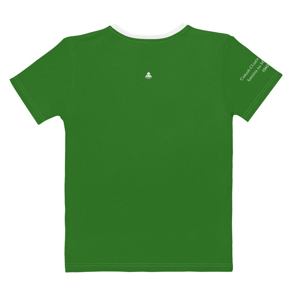 Women's Luimneaċ 1940 Retro Mick Mackey Limerick Supporter T-shirt designed by Moon Behind The Hill available from Moon Behind The Hill 's Clothing > Shirts & Tops > Womens range