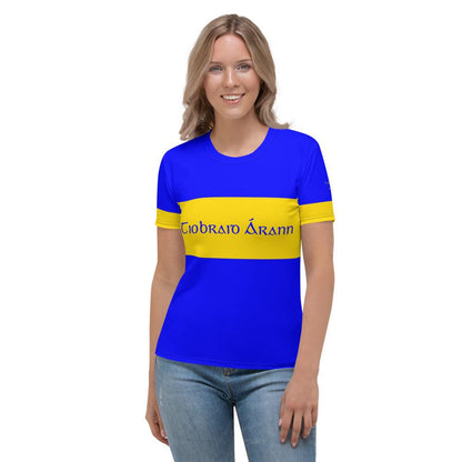 Women's Tipperary 3 in a Row Retro 1951 Supporters T-shirt designed by Moon Behind The Hill available from Moon Behind The Hill's Women's Clothing range