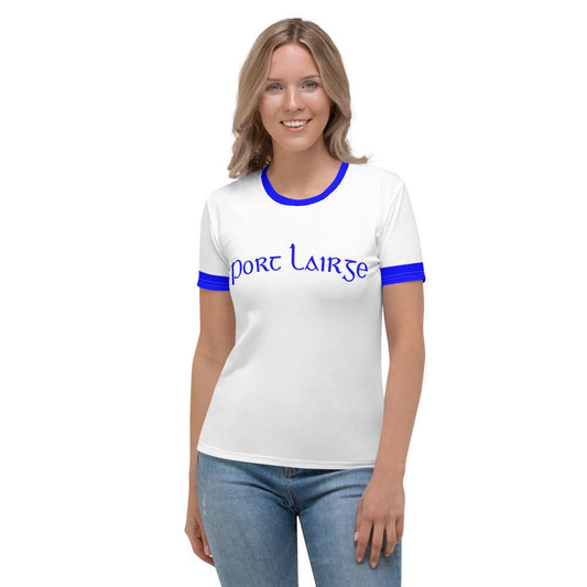 Women's Port Lairge 1950s Retro Waterford Supporters T-shirt designed by Moon Behind The Hill available from Moon Behind The Hill's Women's Clothing range