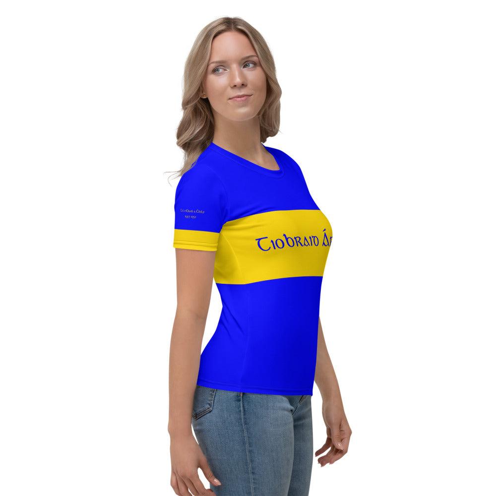 Women's Tipperary 3 in a Row Retro 1951 Supporters T-shirt designed by Moon Behind The Hill available from Moon Behind The Hill's Women's Clothing range