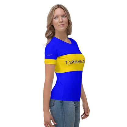 Women's Tipperary 3 in a Row Retro 1951 Supporters T-shirt designed by Moon Behind The Hill available from Moon Behind The Hill's Women's Clothing range