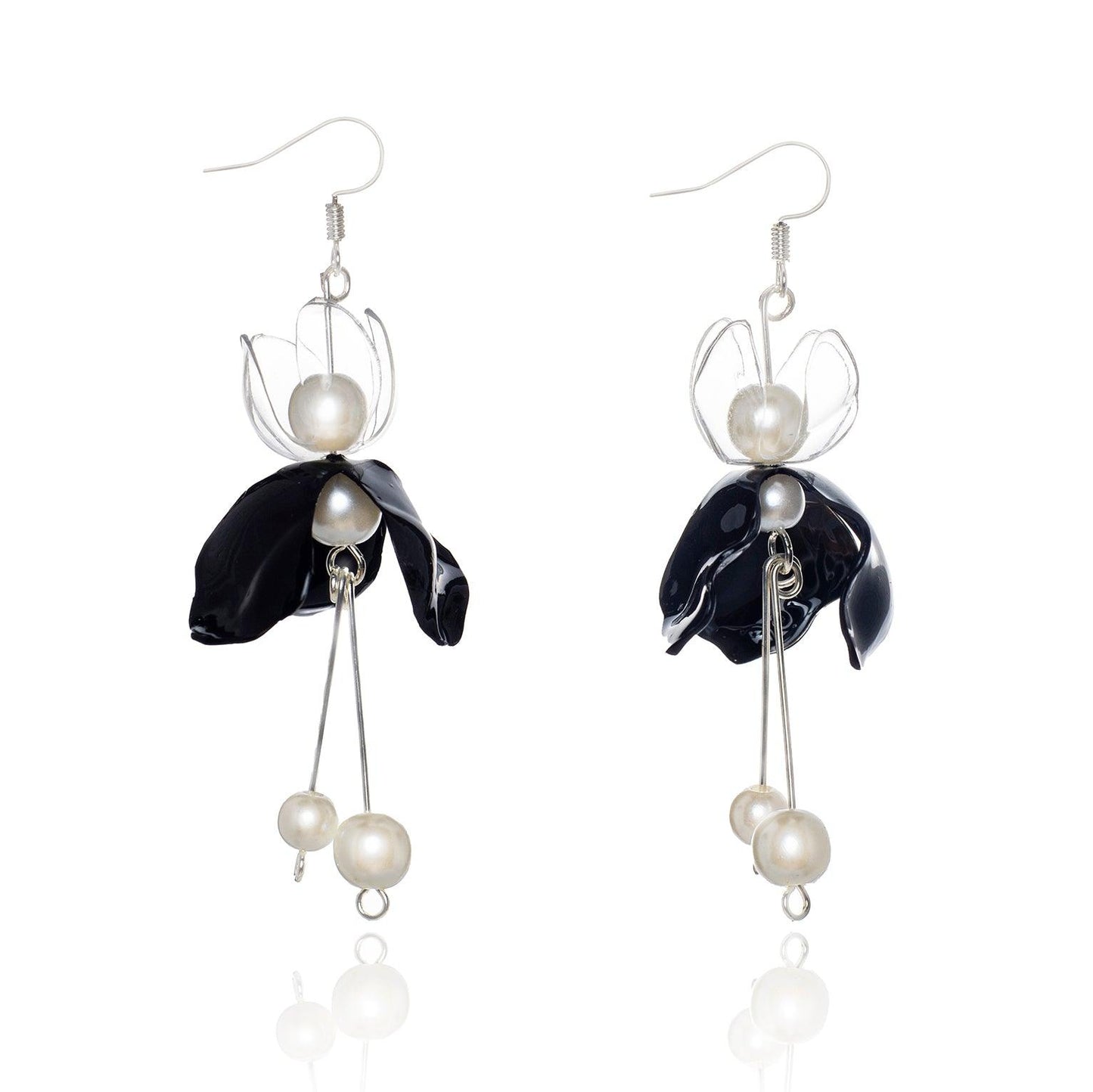 Black Swan Drop Earrings - Designed by Upcycle with Jing Available to Buy at a Discounted Price on Moon Behind The Hill Online Designer Discount Store