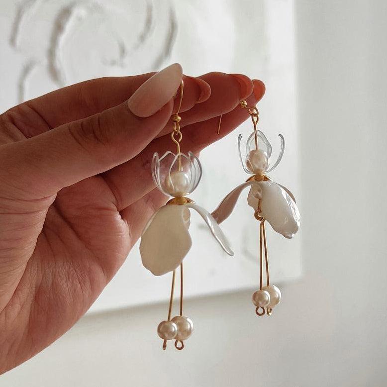 Snow Fairy Drop Earrings designed by Upcycle with Jing available from Moon Behind The Hill 's Jewelry > Earrings > Womens range