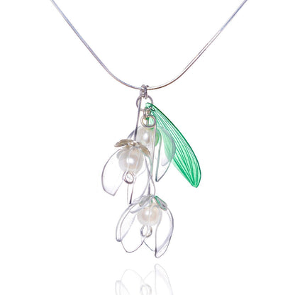 Upcycled Lily of the Valley Necklace designed by Upcycle with Jing available from Moon Behind The Hill 's Jewelry > Necklaces > Womens range