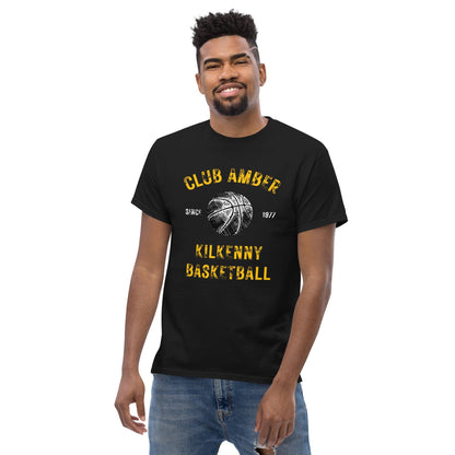 Club Amber Basketball Kilkenny Men's Classic Tee - Designed by Moon Behind The Hill Available to Buy at a Discounted Price on Moon Behind The Hill Online Designer Discount Store