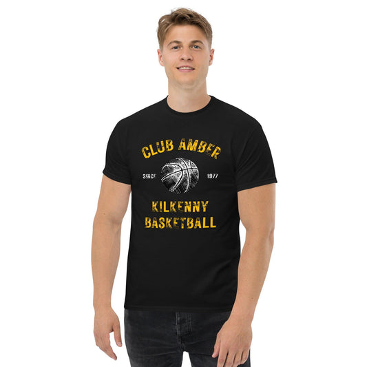 Club Amber Basketball Kilkenny Men's Classic Tee - Designed by Moon Behind The Hill Available to Buy at a Discounted Price on Moon Behind The Hill Online Designer Discount Store