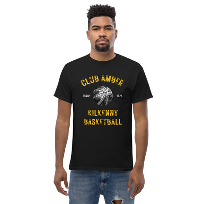 Club Amber Basketball Kilkenny Men's Classic Tee - Designed by Moon Behind The Hill Available to Buy at a Discounted Price on Moon Behind The Hill Online Designer Discount Store