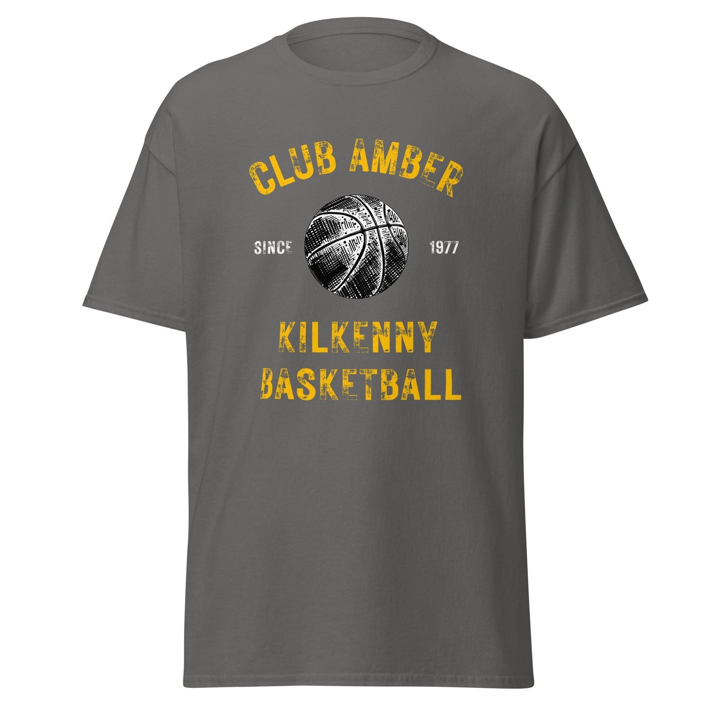Club Amber Basketball Kilkenny Men's Classic Tee - Designed by Moon Behind The Hill Available to Buy at a Discounted Price on Moon Behind The Hill Online Designer Discount Store