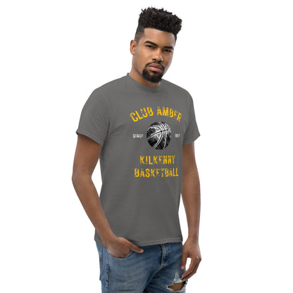Club Amber Basketball Kilkenny Men's Classic Tee - Designed by Moon Behind The Hill Available to Buy at a Discounted Price on Moon Behind The Hill Online Designer Discount Store