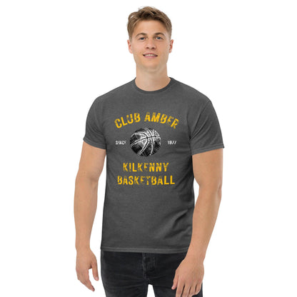 Club Amber Basketball Kilkenny Men's Classic Tee - Designed by Moon Behind The Hill Available to Buy at a Discounted Price on Moon Behind The Hill Online Designer Discount Store