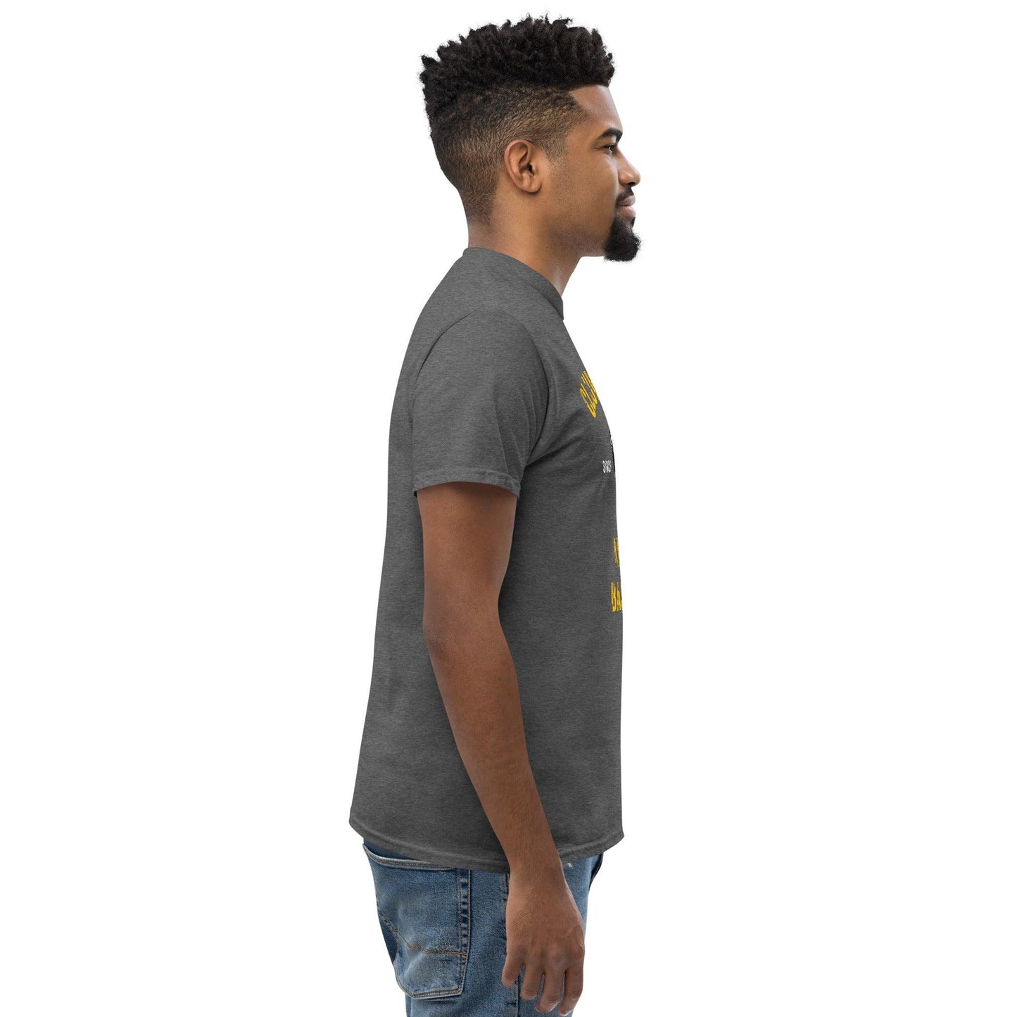 Club Amber Basketball Kilkenny Men's Classic Tee - Designed by Moon Behind The Hill Available to Buy at a Discounted Price on Moon Behind The Hill Online Designer Discount Store