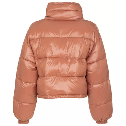 Imperfect Women's Pink Polyamide Short Down Jacket - Designed by Imperfect Available to Buy at a Discounted Price on Moon Behind The Hill Online Designer Discount Store