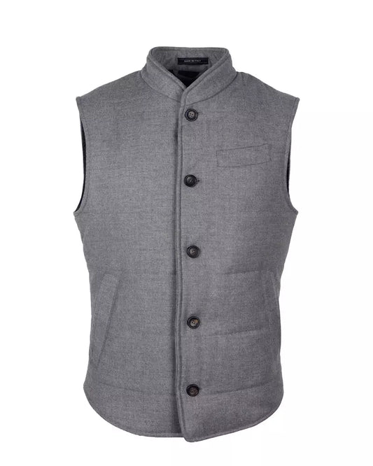 Men's Gray Loro Piana Wool & Cashmere Vest