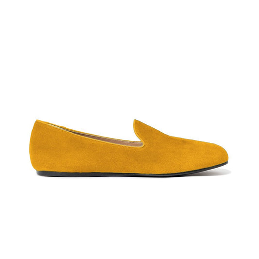 Yellow Leather Di Calfskin Flat Shoe