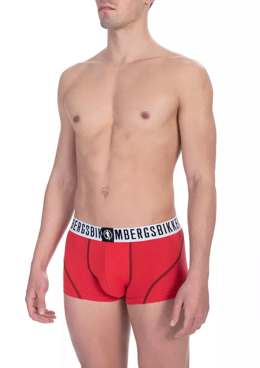 Red Cotton Bikkembergs Men's Trunk Underwear designed by Bikkembergs available from Moon Behind The Hill 's Clothing > Underwear & Socks > Underwear > Mens range